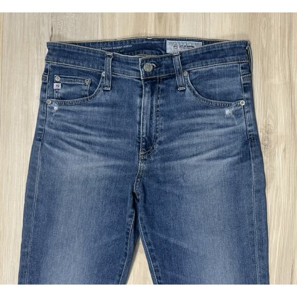 AG Farrah Jeans sz 27 Skinny Ankle High-Rise 14 Year 14YBUG Frey Hem 27x29 - Picture 3 of 12